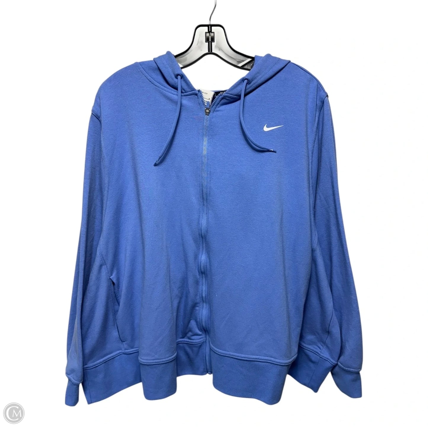 Athletic Jacket By Nike In Blue, Size: 3x