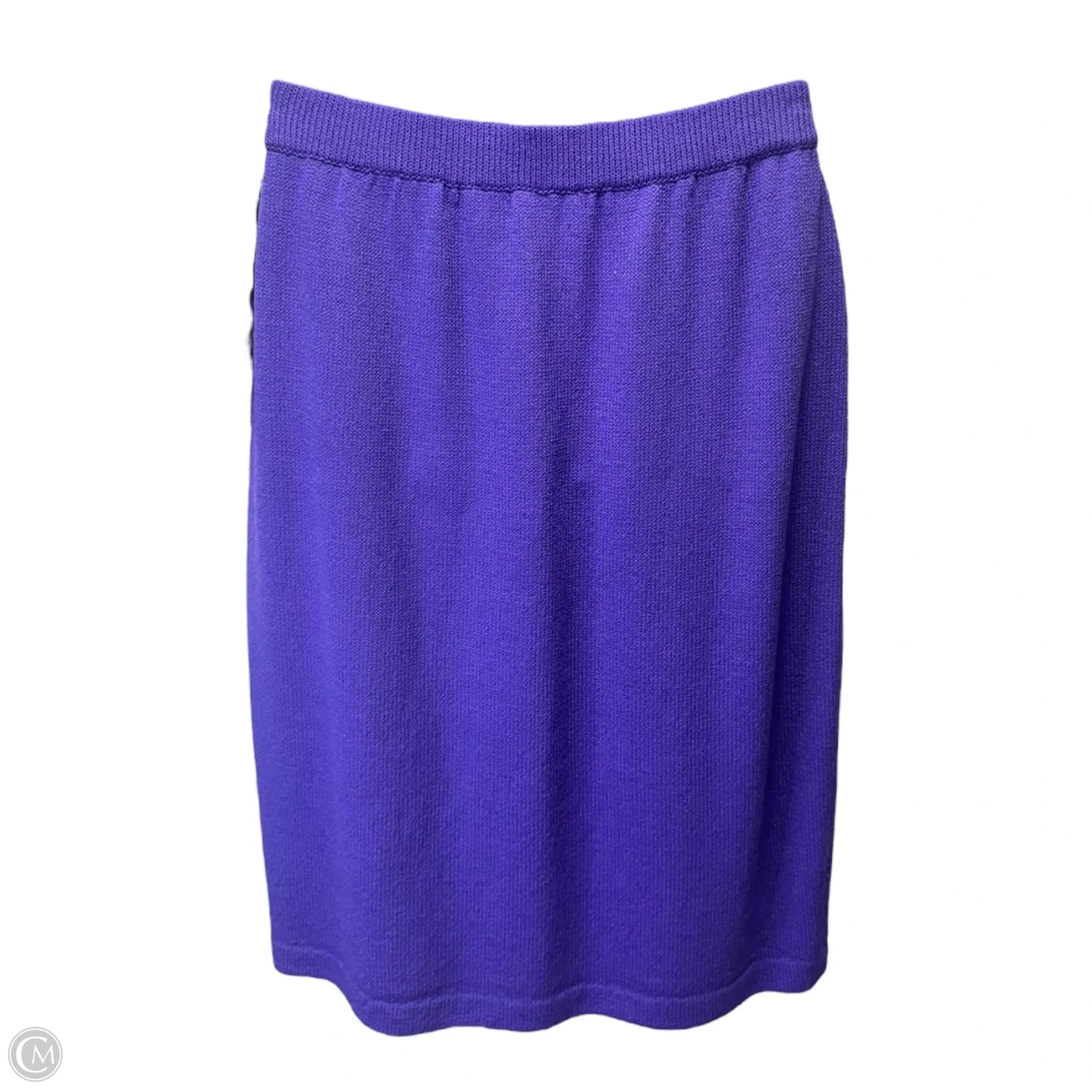 Knit Midi Skirt Luxury Designer By St John Collection In Purple, Size: 6