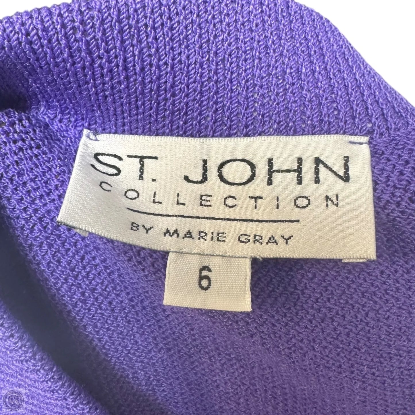 Knit Midi Skirt Luxury Designer By St John Collection In Purple, Size: 6