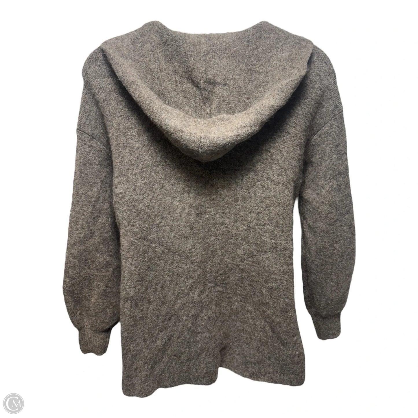 Vivi Cropped Cashmere Blend Cardigan w/ Hood By Beryll In Mocha, Size: Osfm