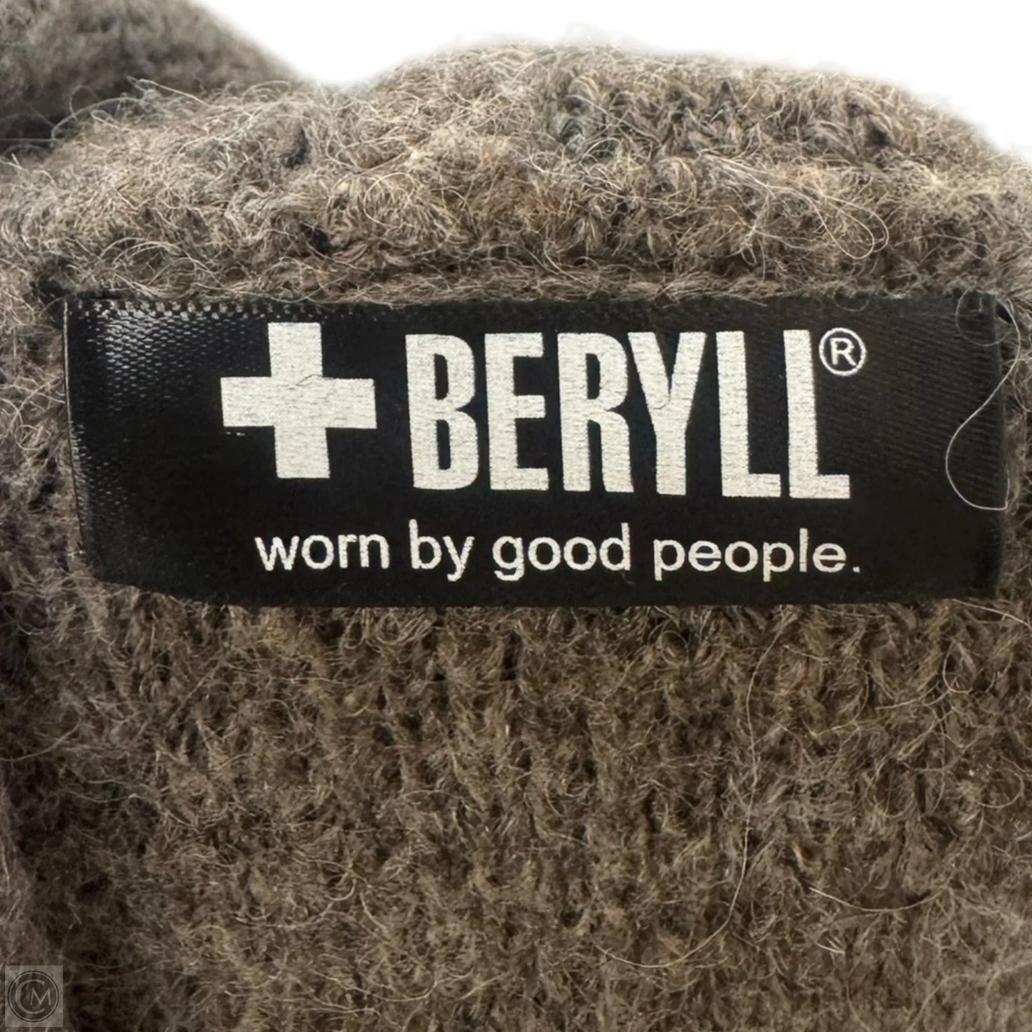 Vivi Cropped Cashmere Blend Cardigan w/ Hood By Beryll In Mocha, Size: Osfm