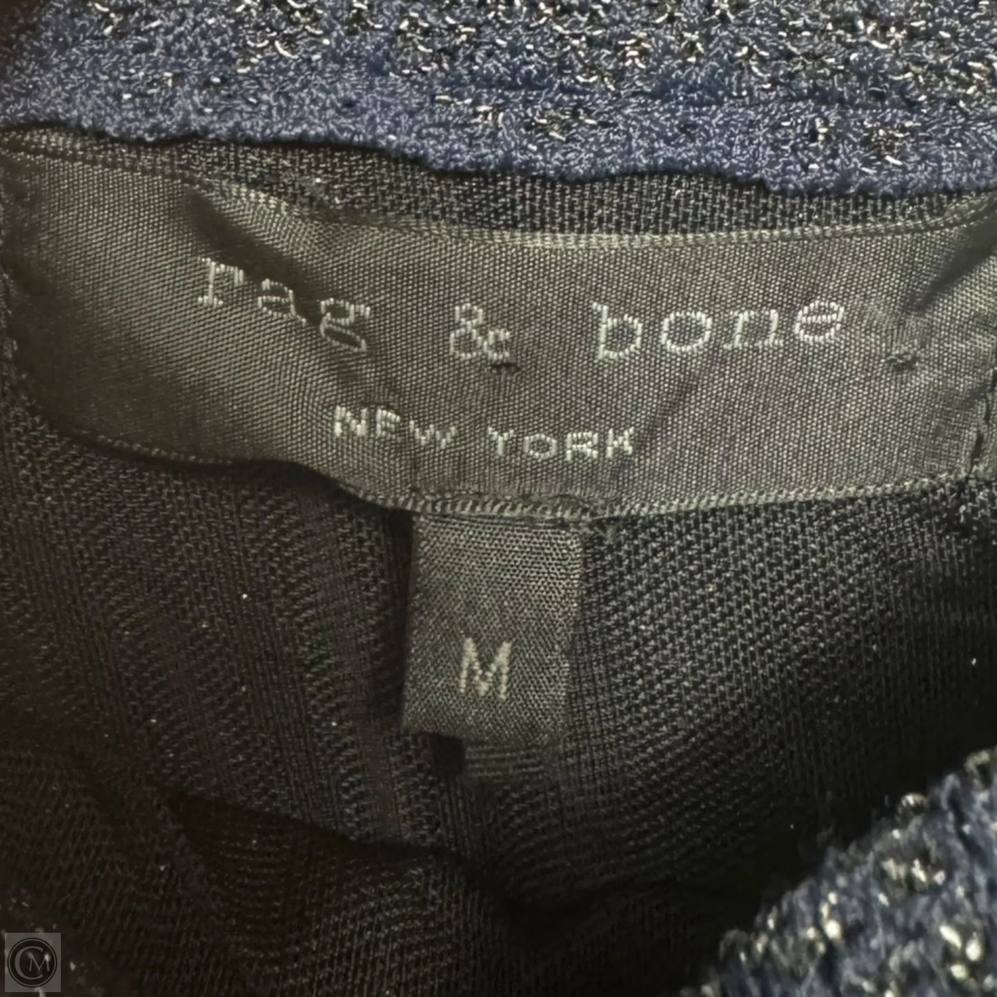 Amanda Metallic Knit Mini Skirt By Rag And Bone In Blue & Grey, Size: M