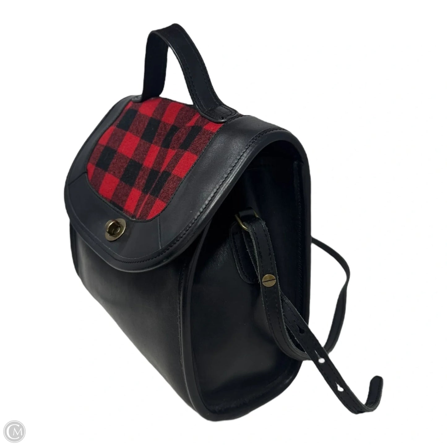 Wool & Leather Crossbody Handbag By Pendleton, Size: Medium