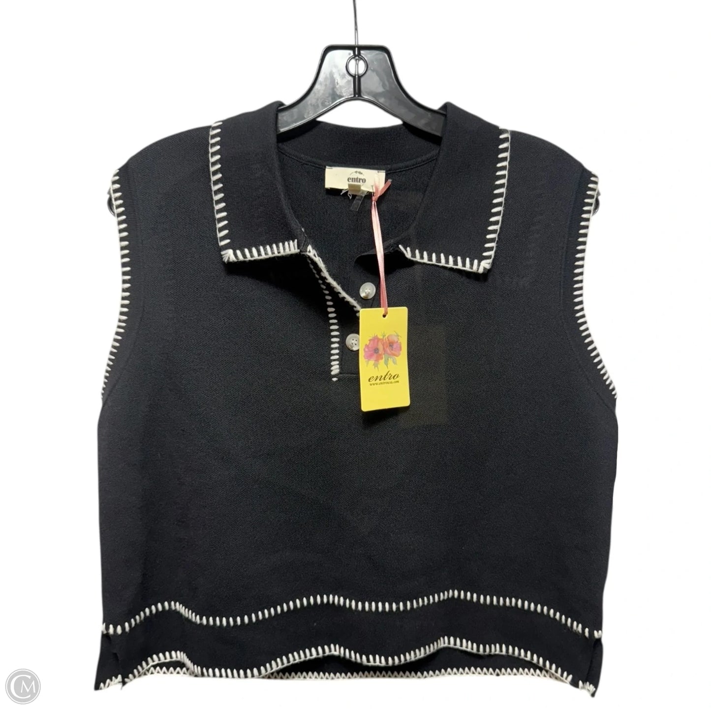 Top Sleeveless By Entro In Black, Size: L