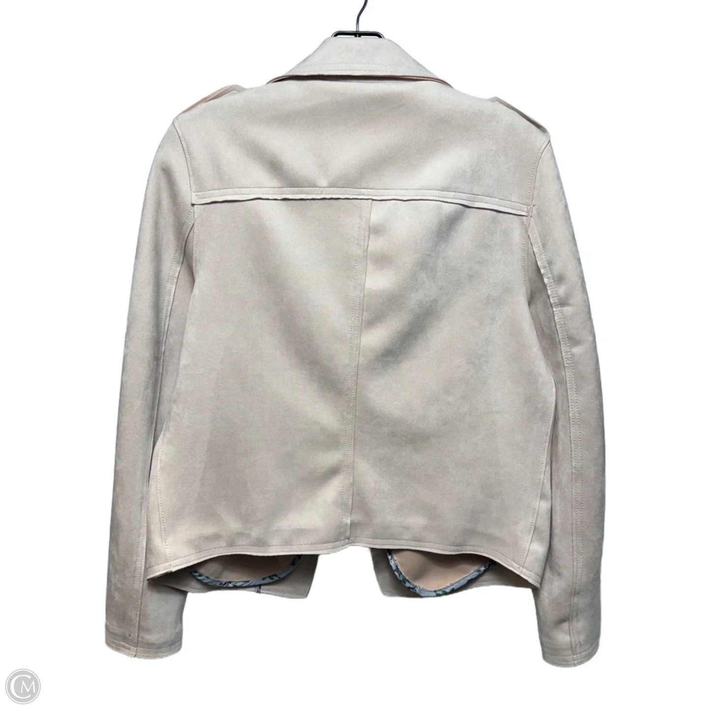 Faux Suede Moto Jacket By Philosophy In Pink, Size: M