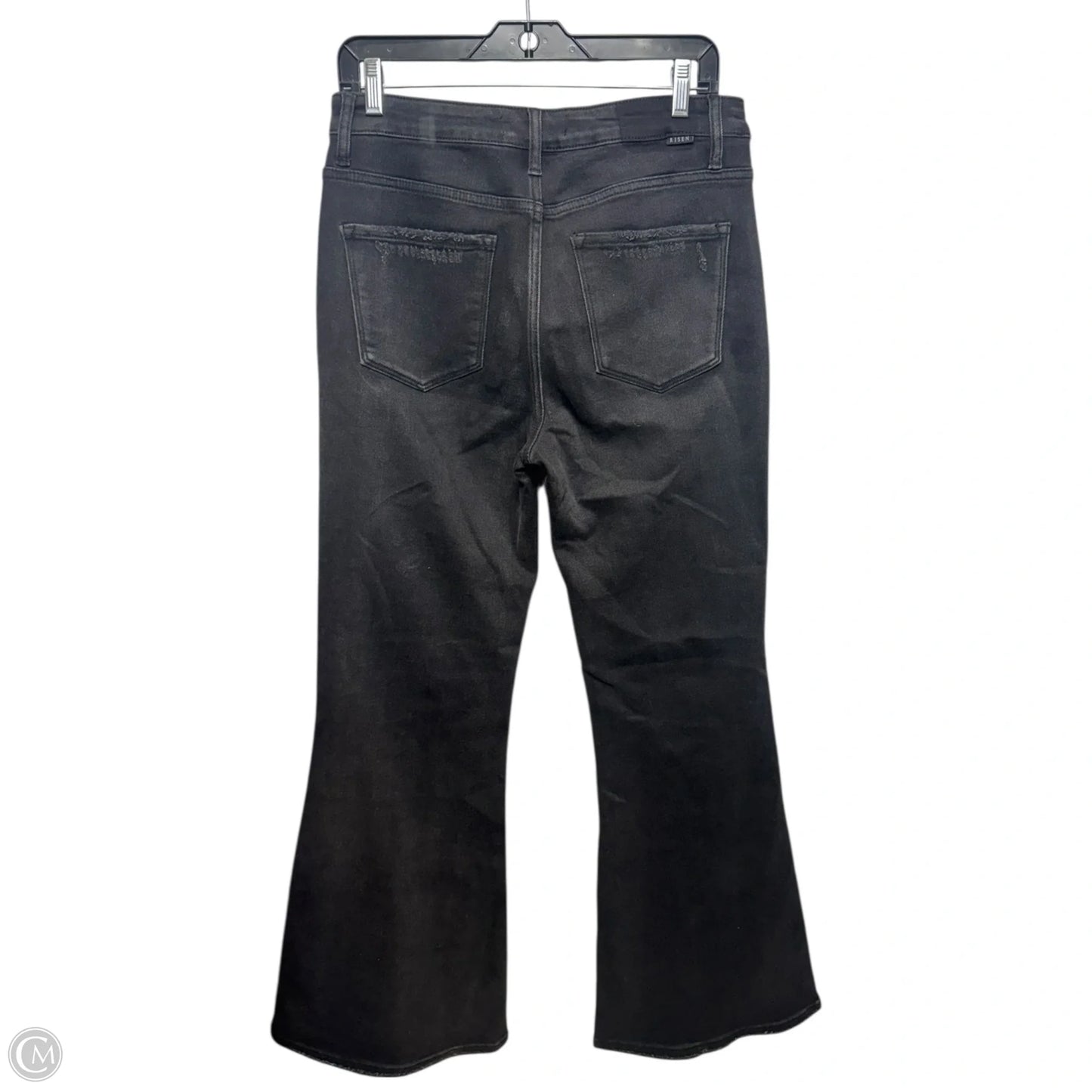 Embellished Fringe Pocket Jeans Flared By Risen In Black, Size: 12