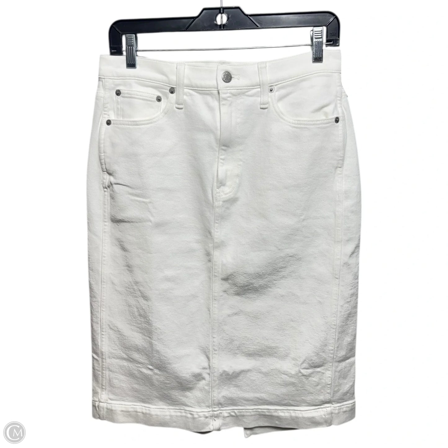 Skirt Midi By J. Crew In White Denim, Size: 6