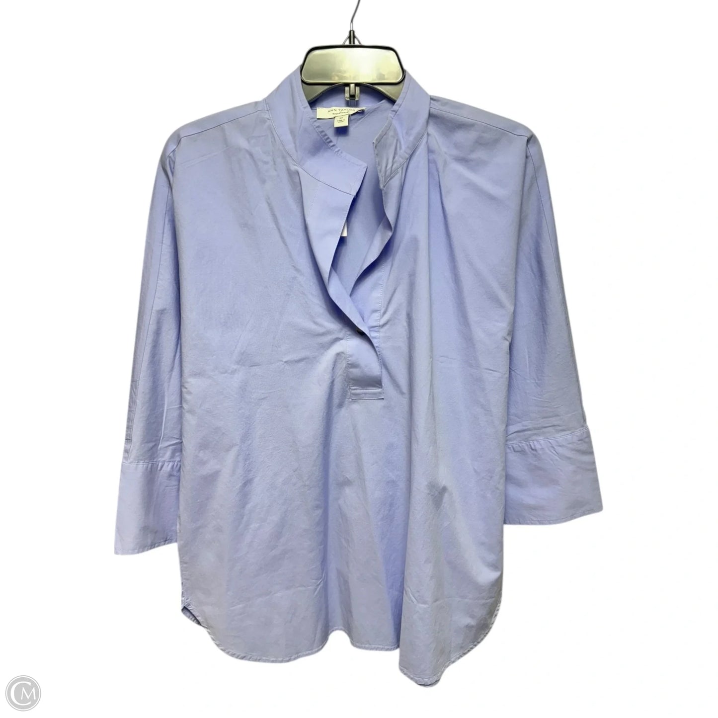 Top 3/4 Sleeve By Ann Taylor In Purple, Size: Xs