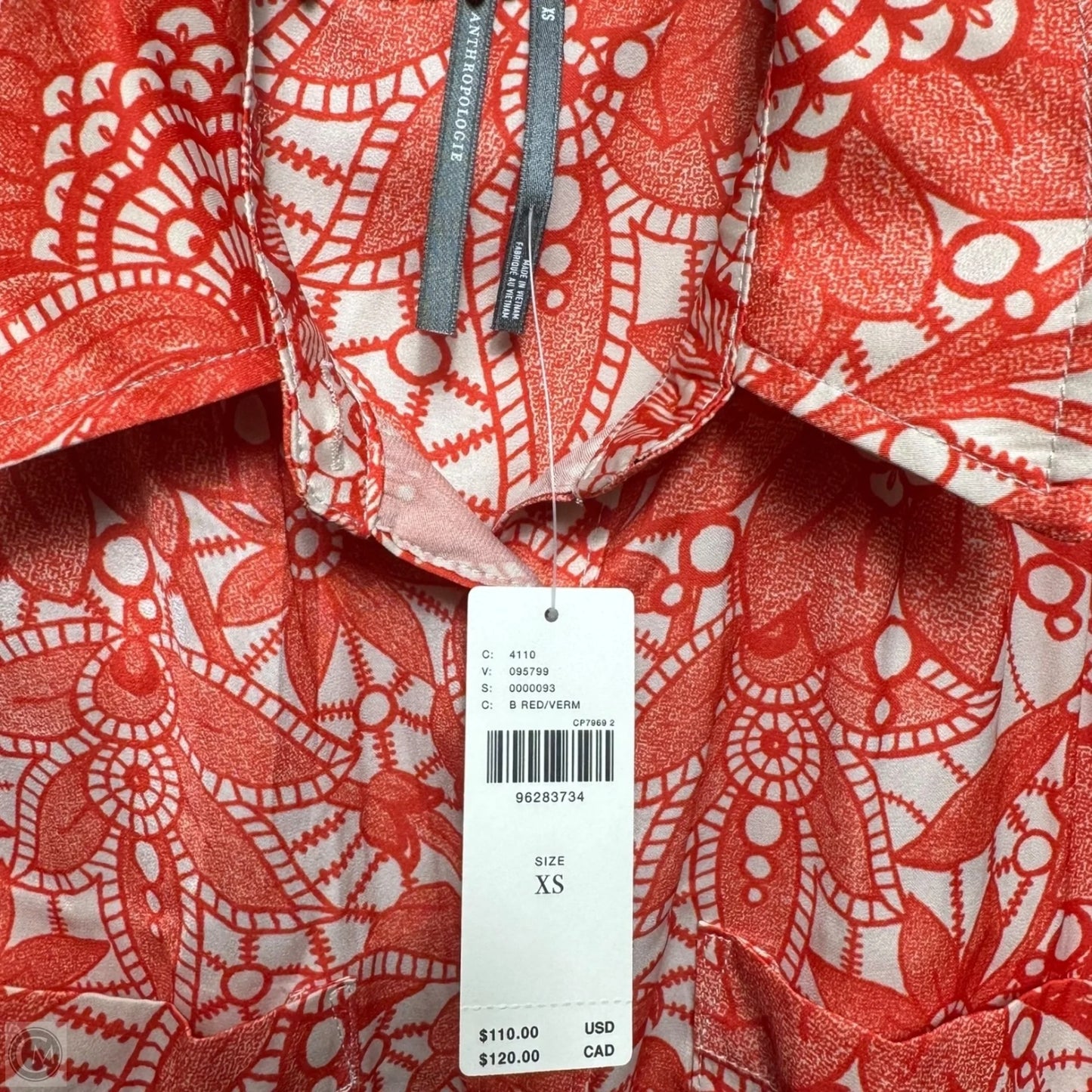 The Brielle Relaxed Buttondown Blouse By Anthropologie In Orange, Size: XS