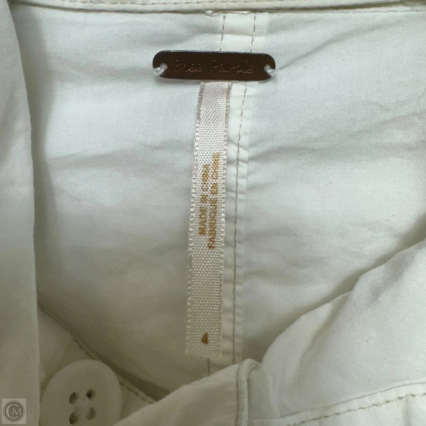 Cotton Jacket By Free People In White, Size: 4