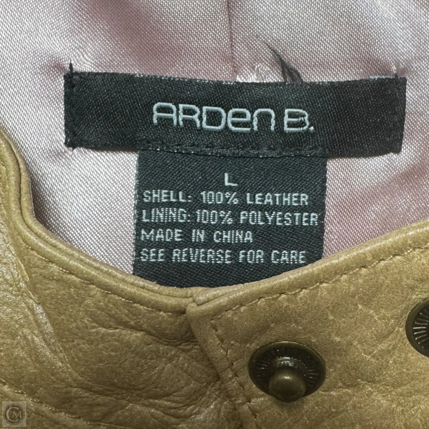 Cafe Racer Leather Moto Jacket By Arden B In Tan, Size: L