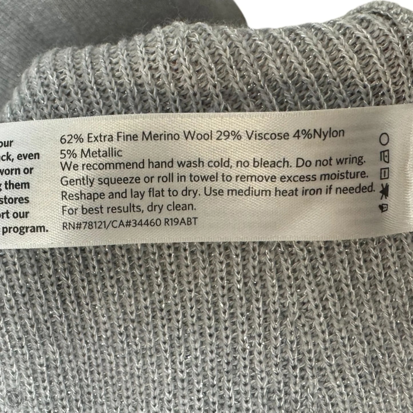 Wool blend Sweater By Eileen Fisher In Silver, Size: M