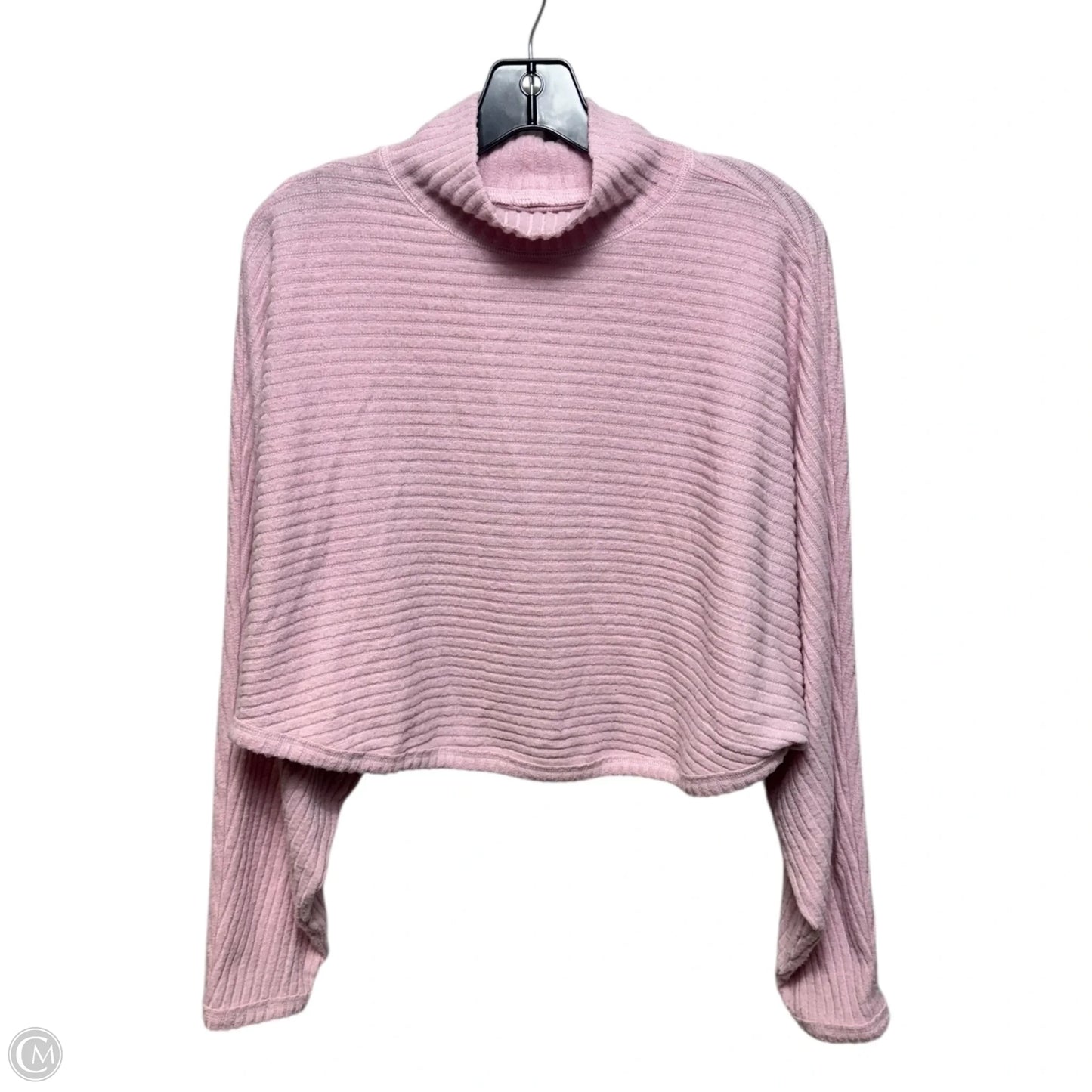 Cropped Sweater By Pilcro In Pink, Size: M