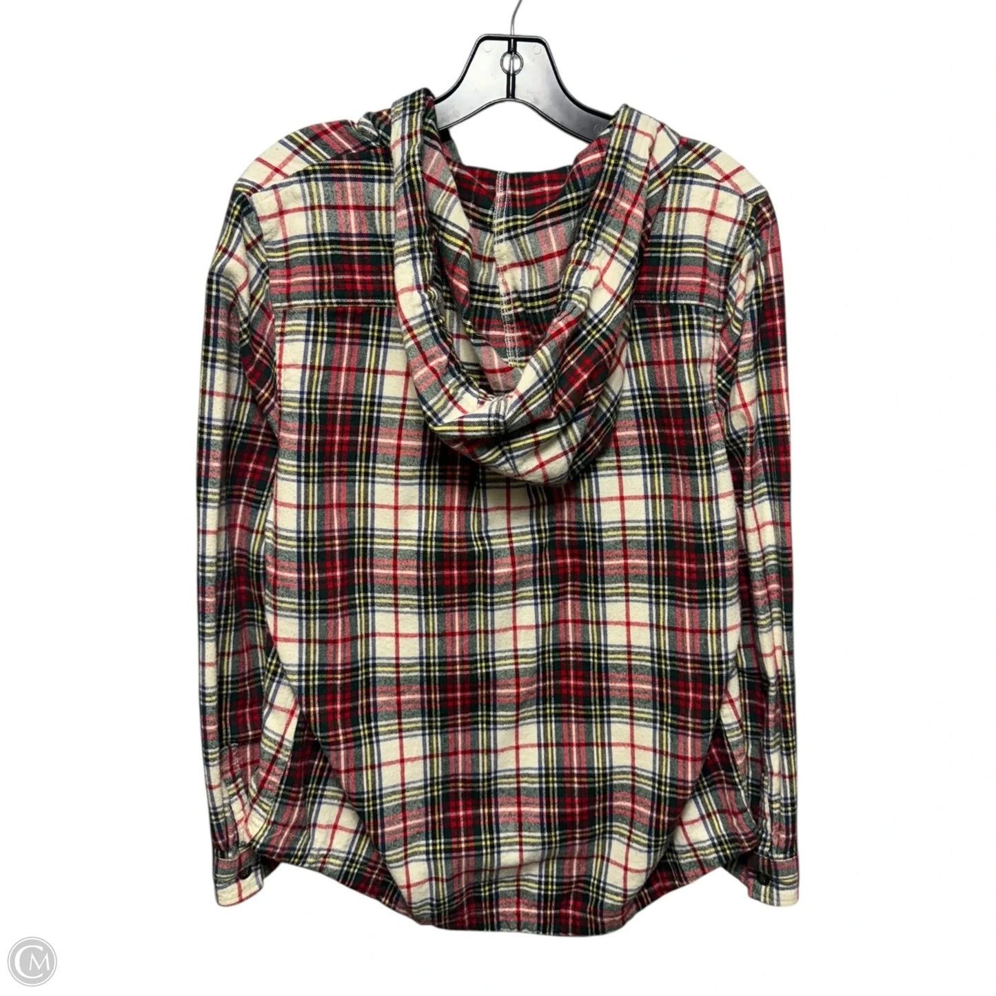Hooded Jacket Shirt By L.l. Bean In Plaid Pattern, Size: S