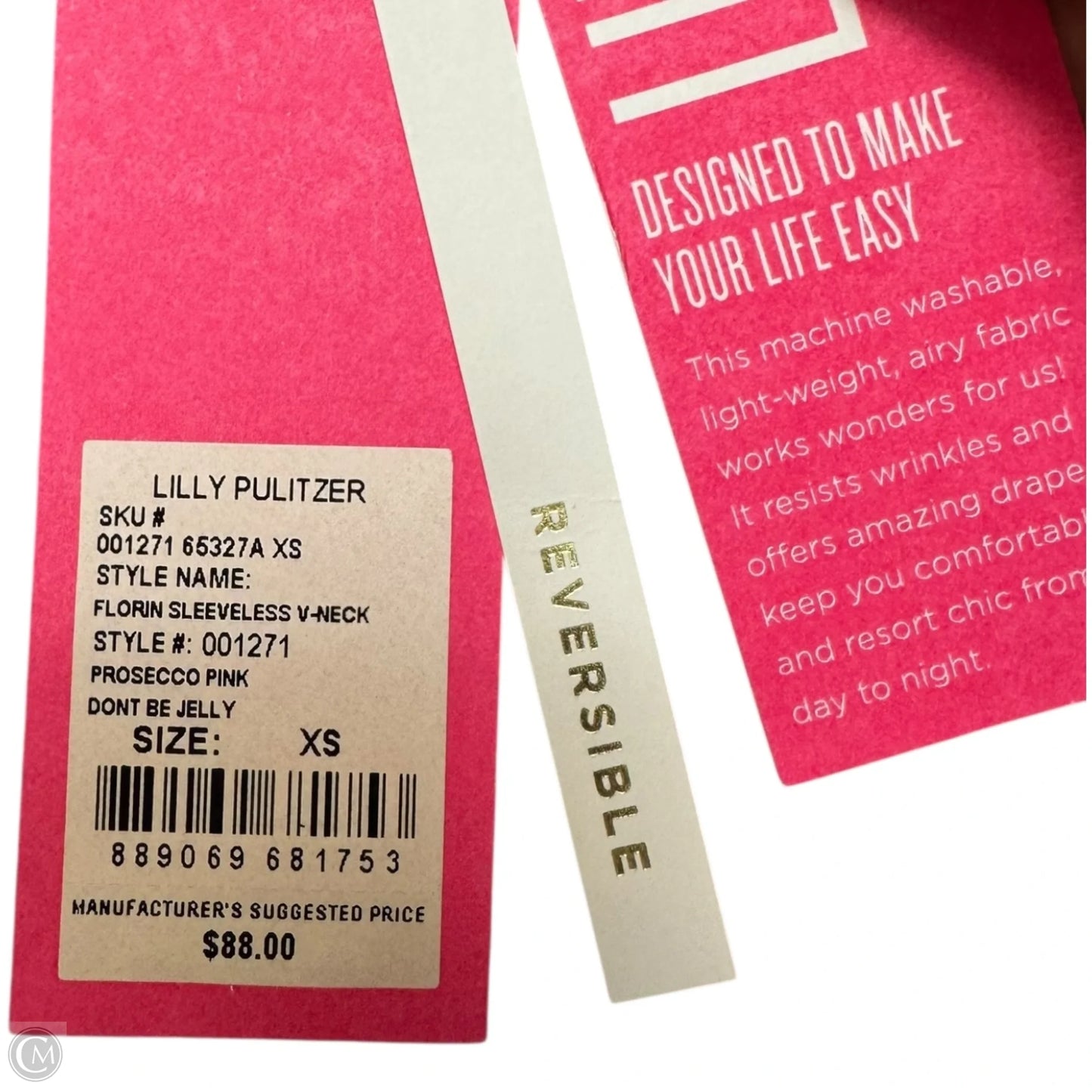 Florin Reversible Top Sleeveless Designer By Lilly Pulitzer In Multi-colored, Size: Xs