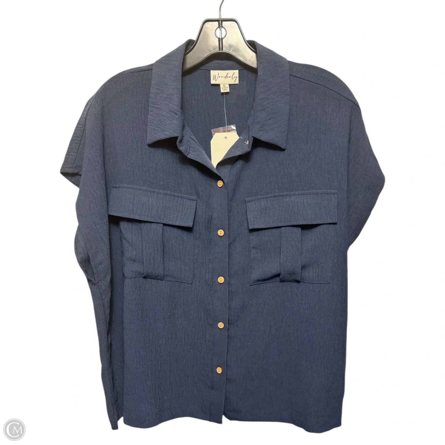 Top Short Sleeve By Wonderly In Navy, Size: Xl