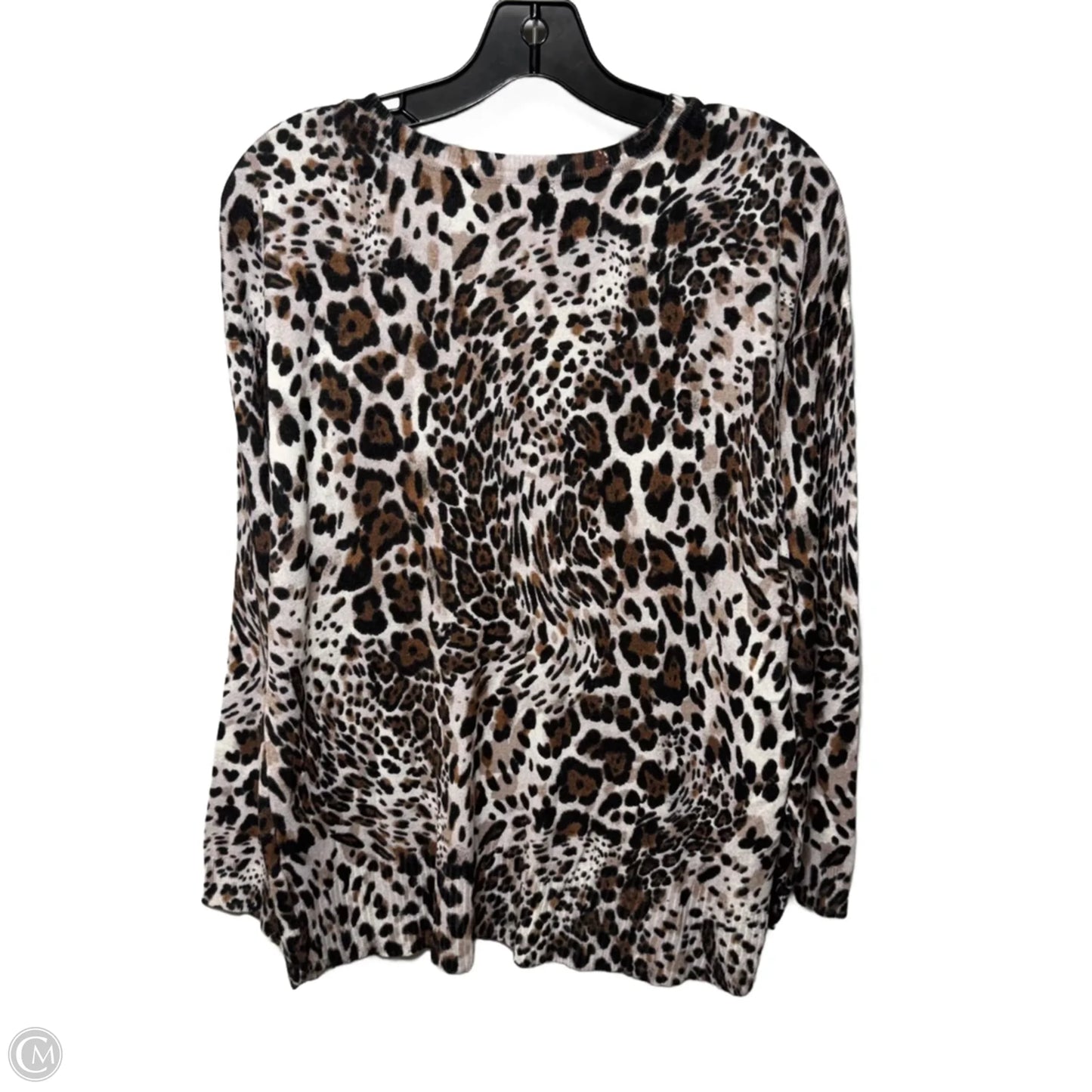 Sweater By Cable And Gauge In Animal Print, Size: L