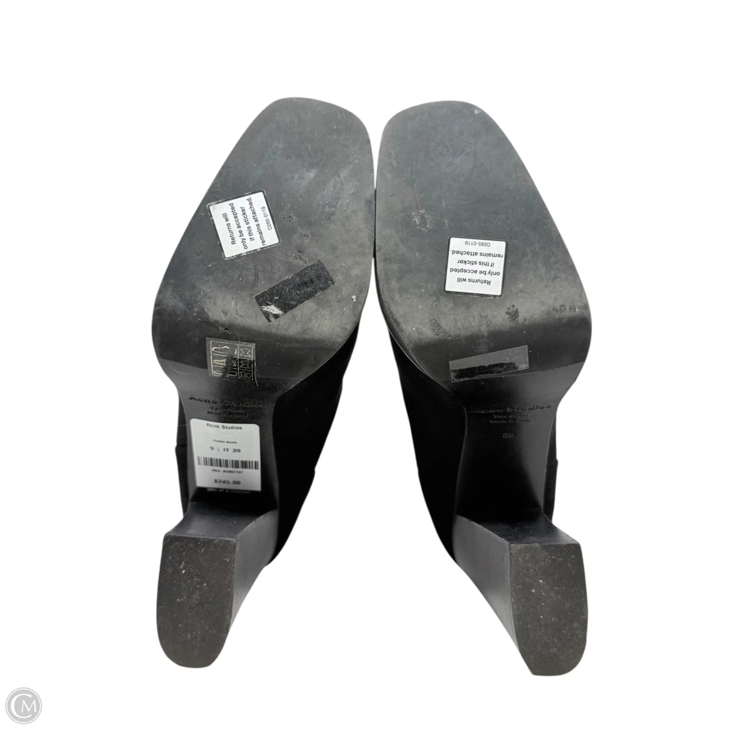 Flaire Platform Ankle Boots By Acne Studios In Black, Size: 9