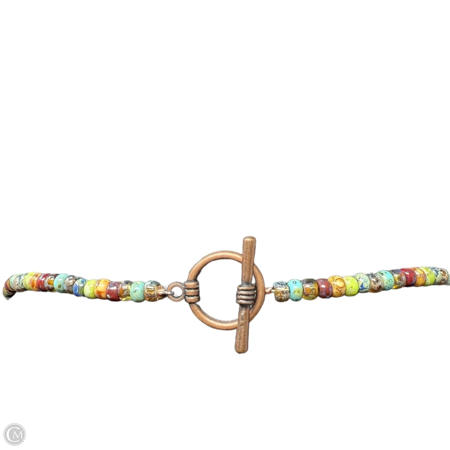 Tribal Giraffe Print Multi Mosaic Beaded Long Necklace