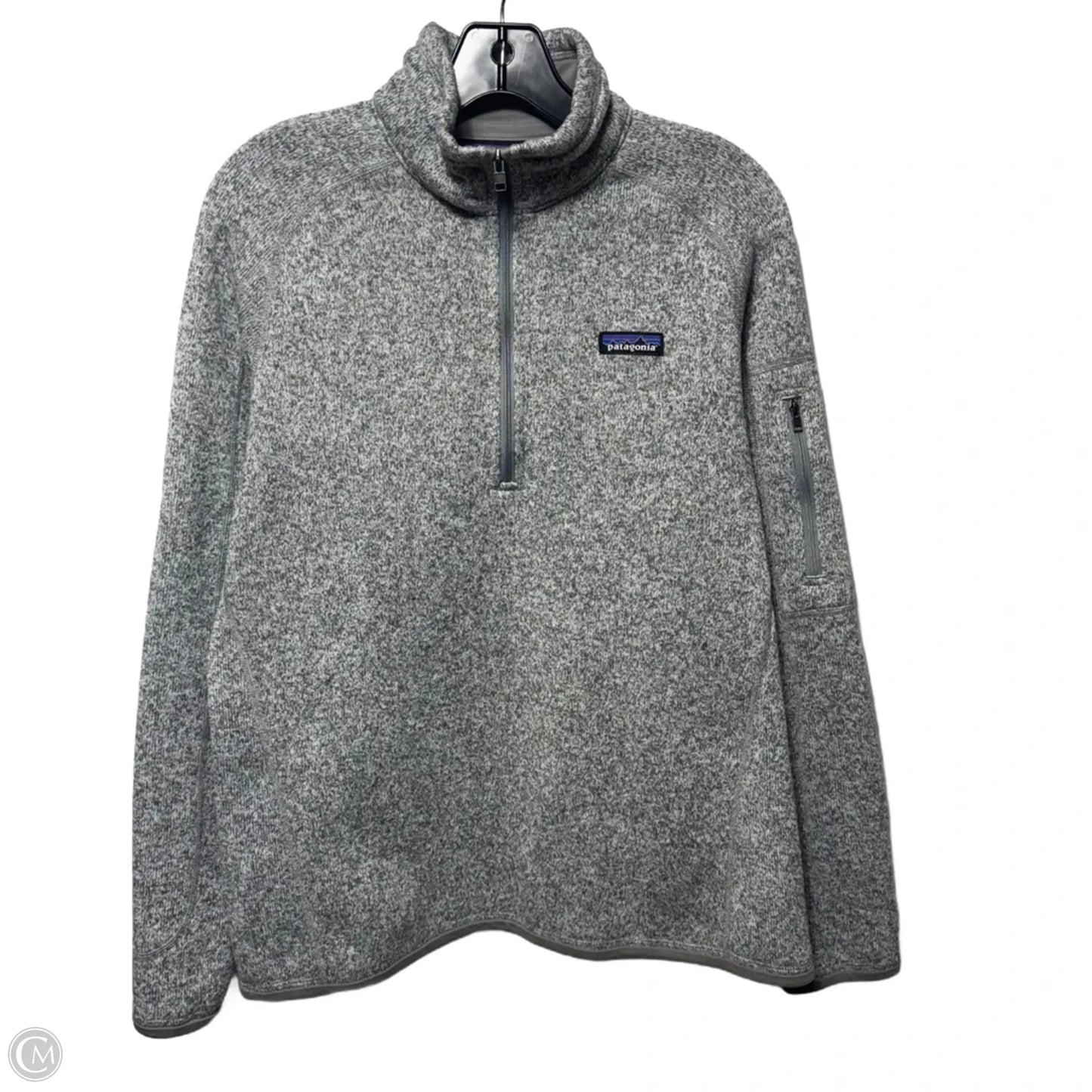 Athletic Fleece Lined Jacket By Patagonia In Grey, Size: L