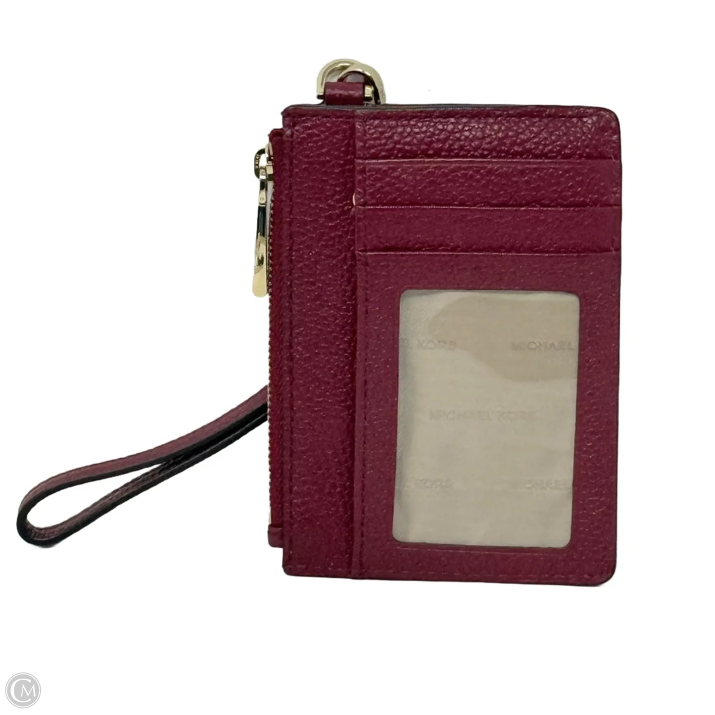 Leather Coin Purse Wallet Designer By Michael Kors, Size: Small