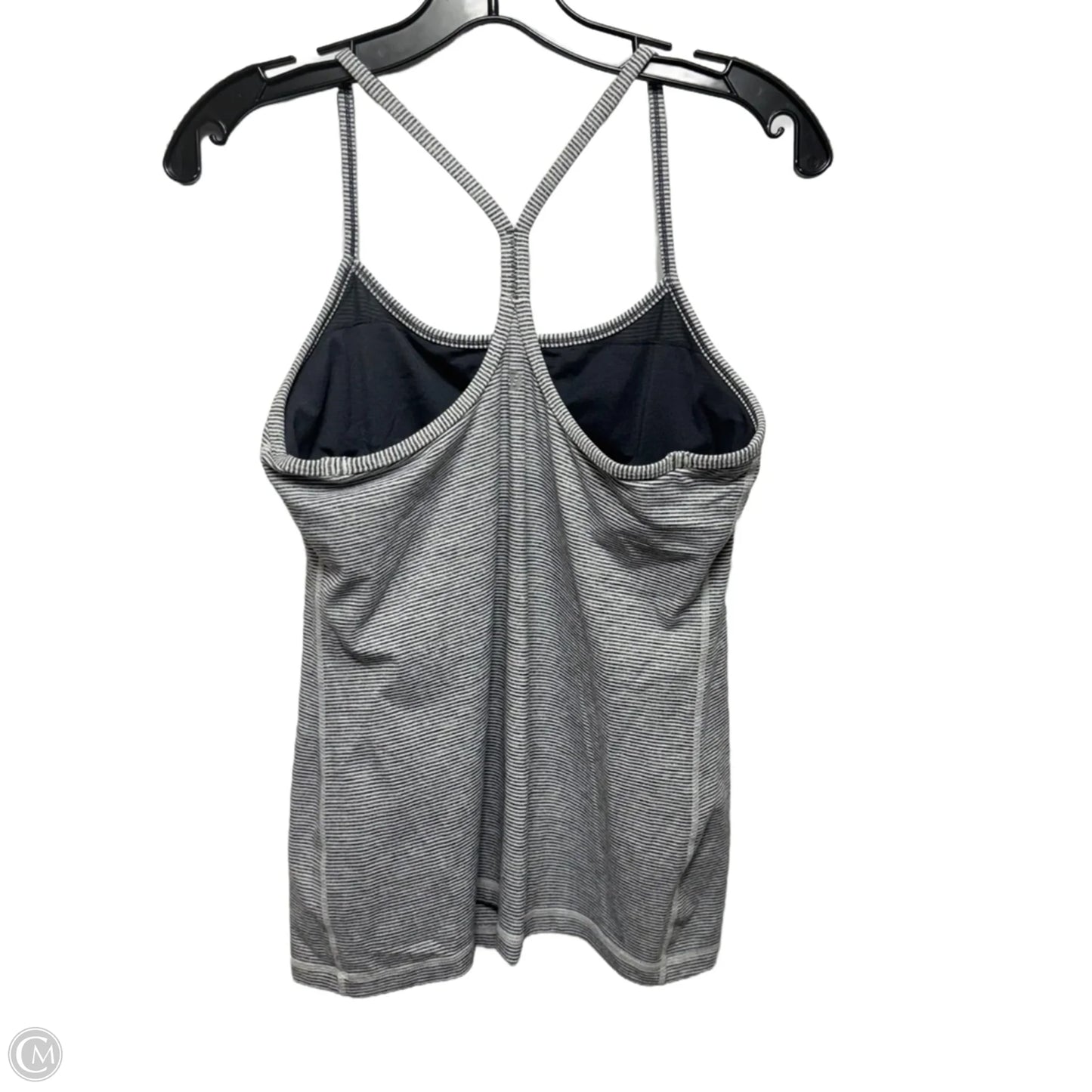 Athletic Tank Top By Lululemon In Grey & White, Size: M