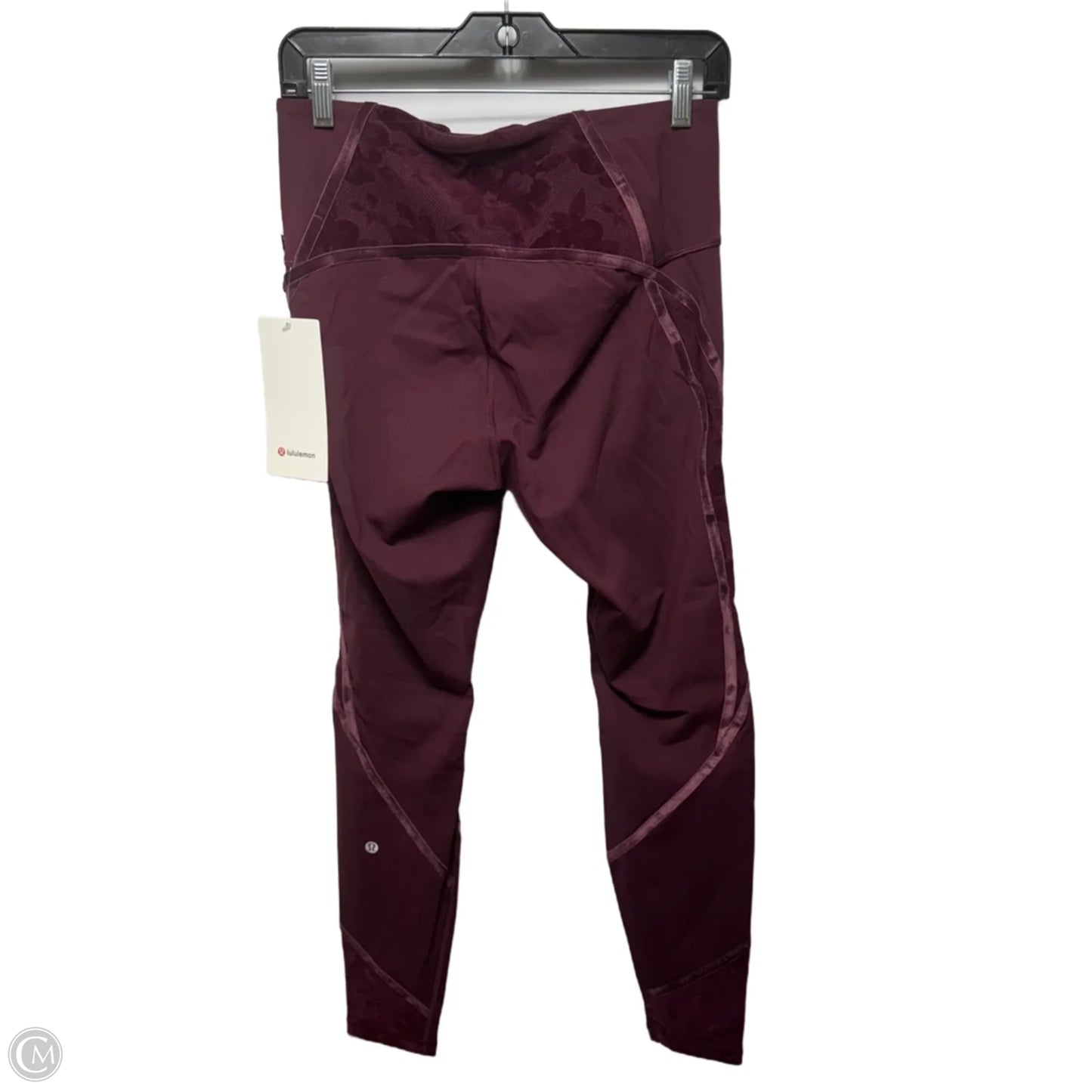 Wunder Under Athletic Leggings By Lululemon In Maroon, Size: 10