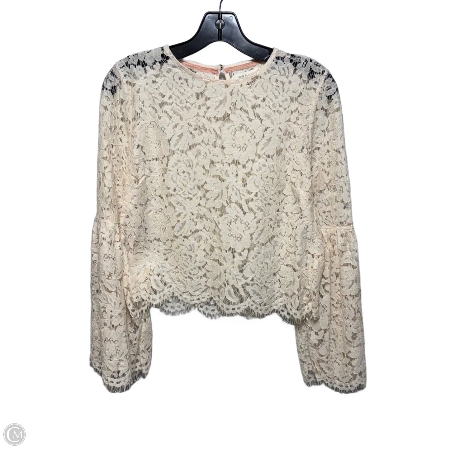 Top Long Sleeve By Taylor & Sage In Cream, Size: S