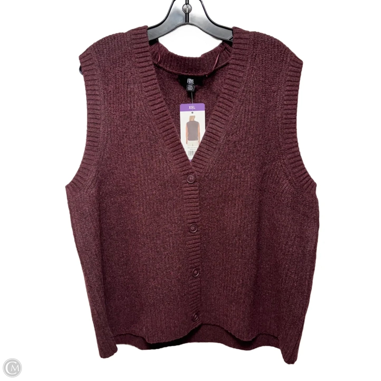 Vest Designer By Frye In Maroon, Size: XXL
