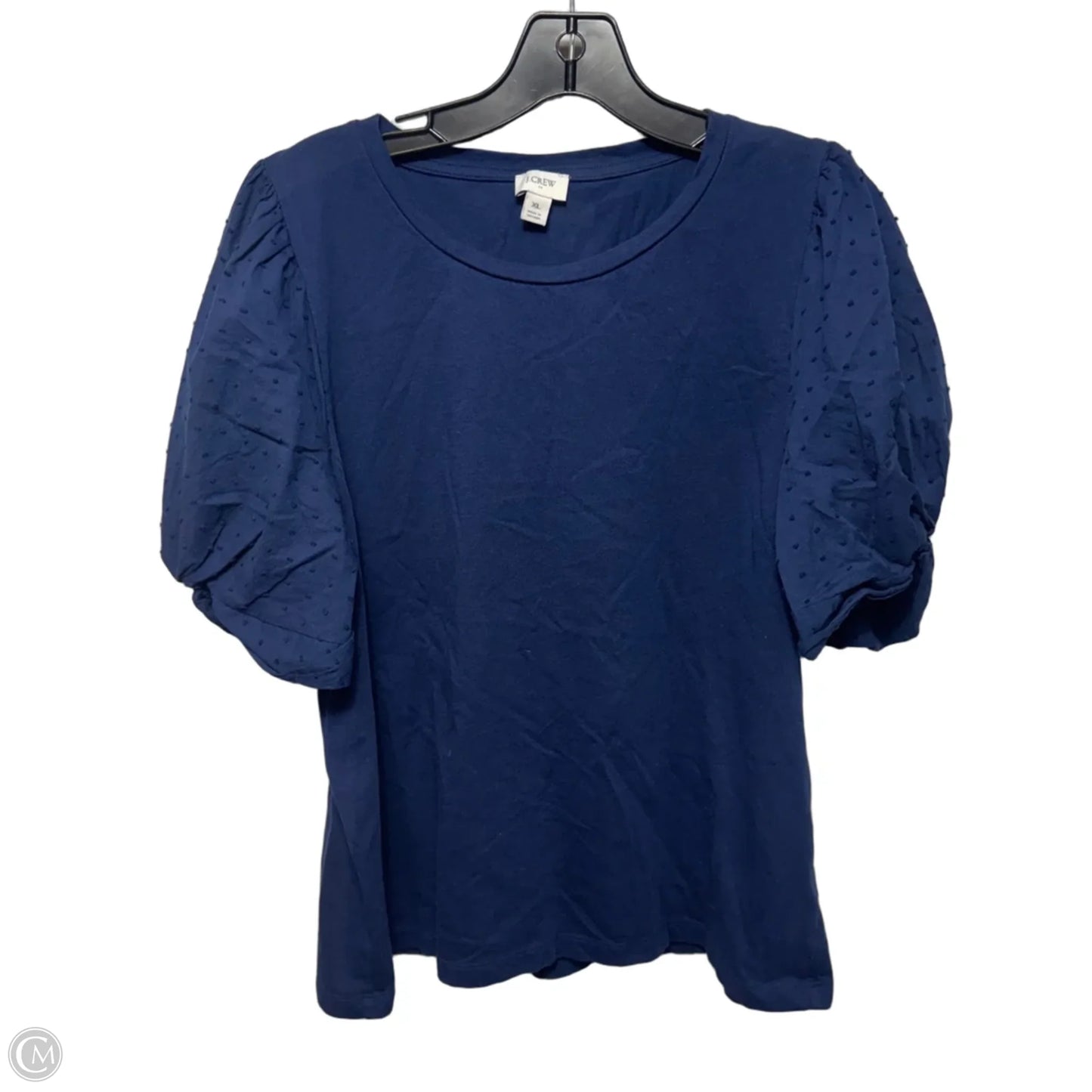 Top Short Sleeve By J. Crew In Navy, Size: XL