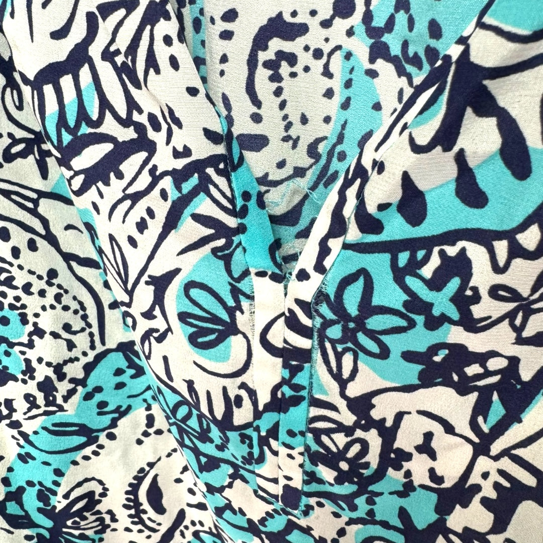 Sarabeth Shorely Silk Top Designer By Lilly Pulitzer In Hippy Hippy Shake Size: S