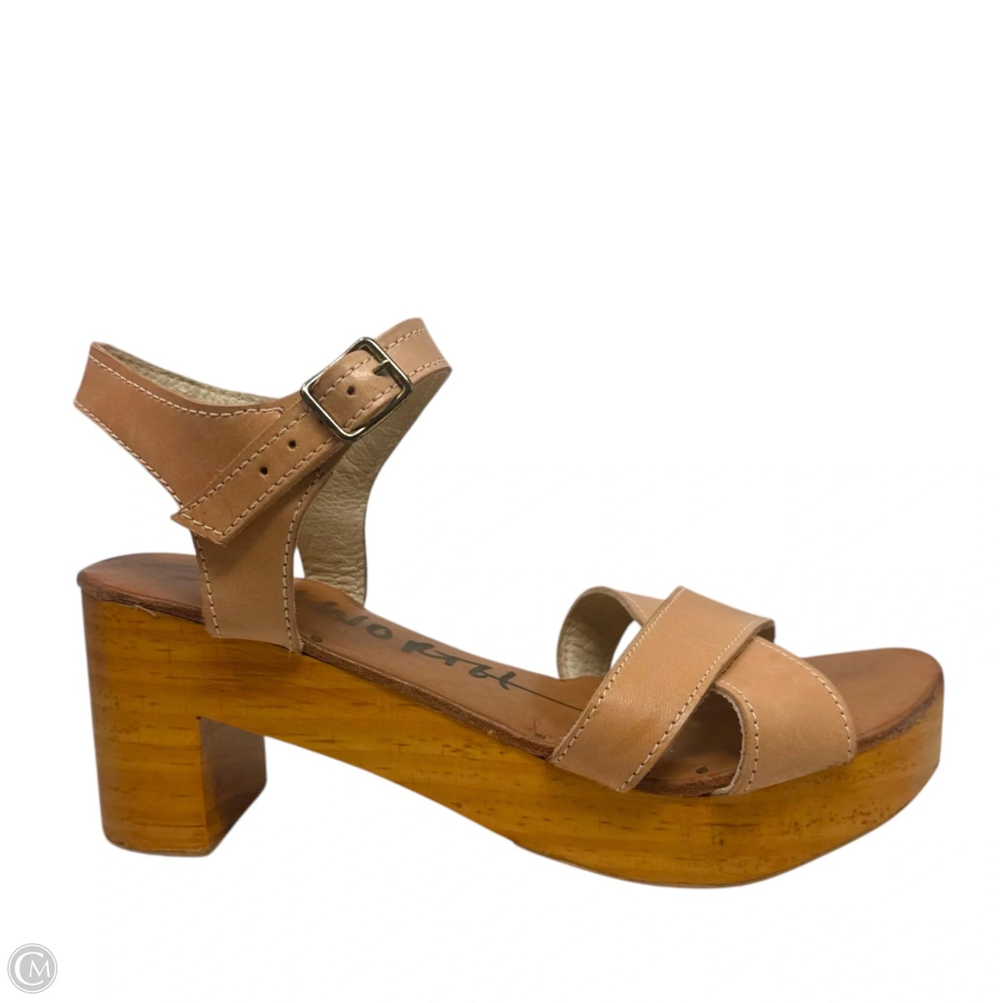 Wood Heel Sandals By Stalworth In Tan, Size: 8.5
