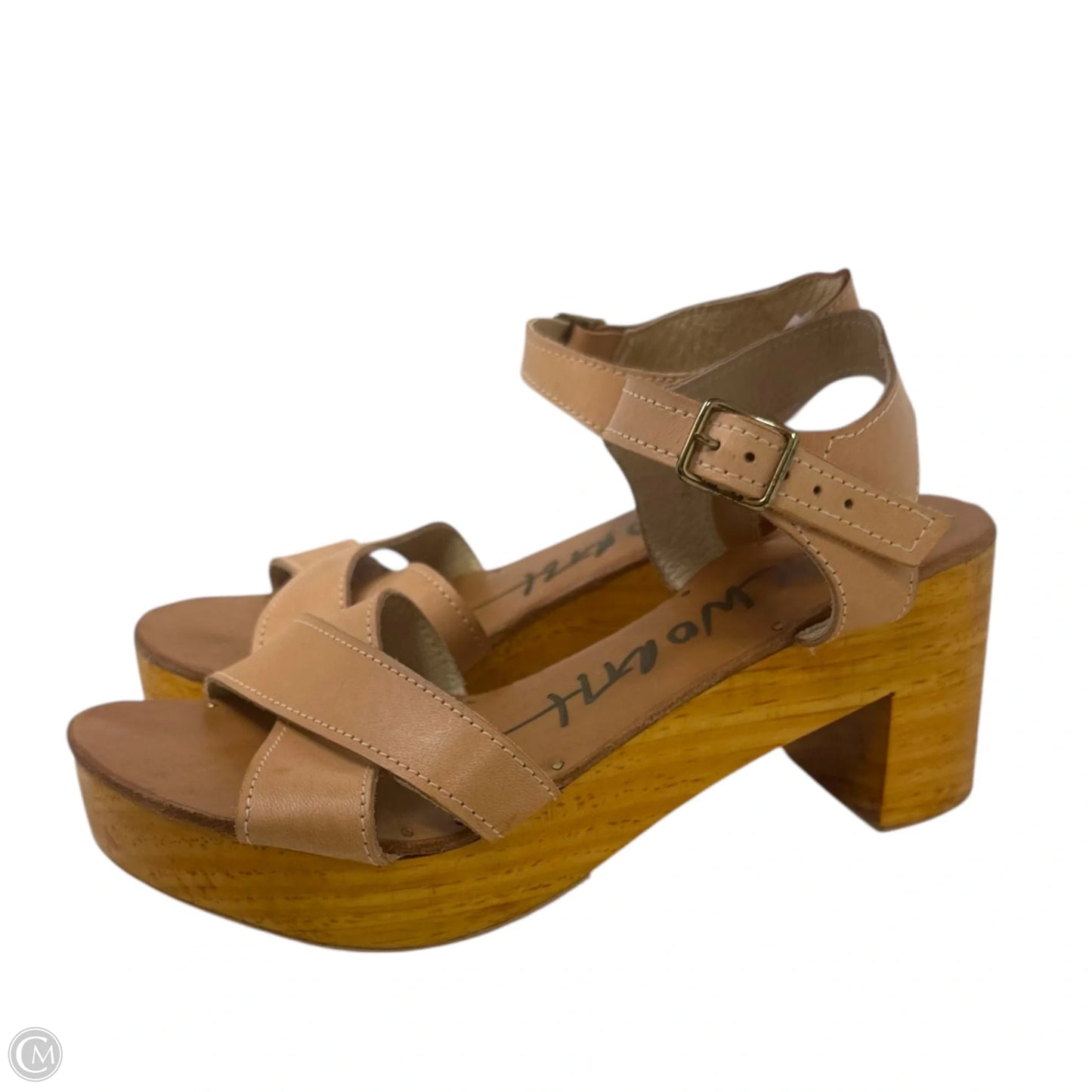Wood Heel Sandals By Stalworth In Tan, Size: 8.5