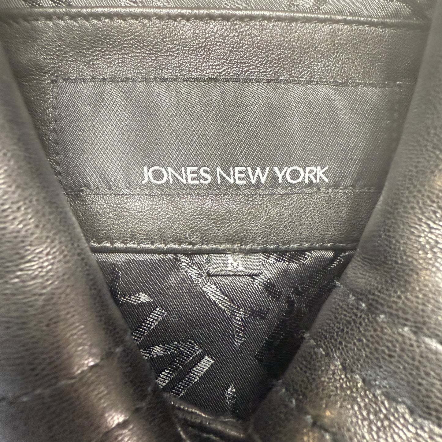 Leather Blazer Jacket By Jones New York In Black, Size: M