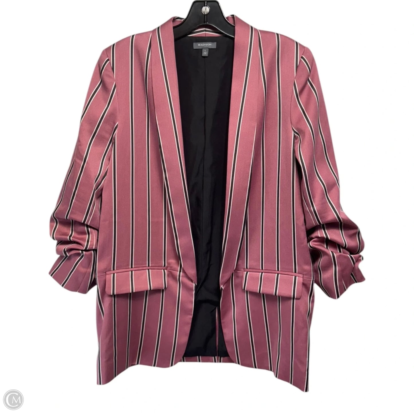 Blazer By Madison In Striped Pattern, Size: L
