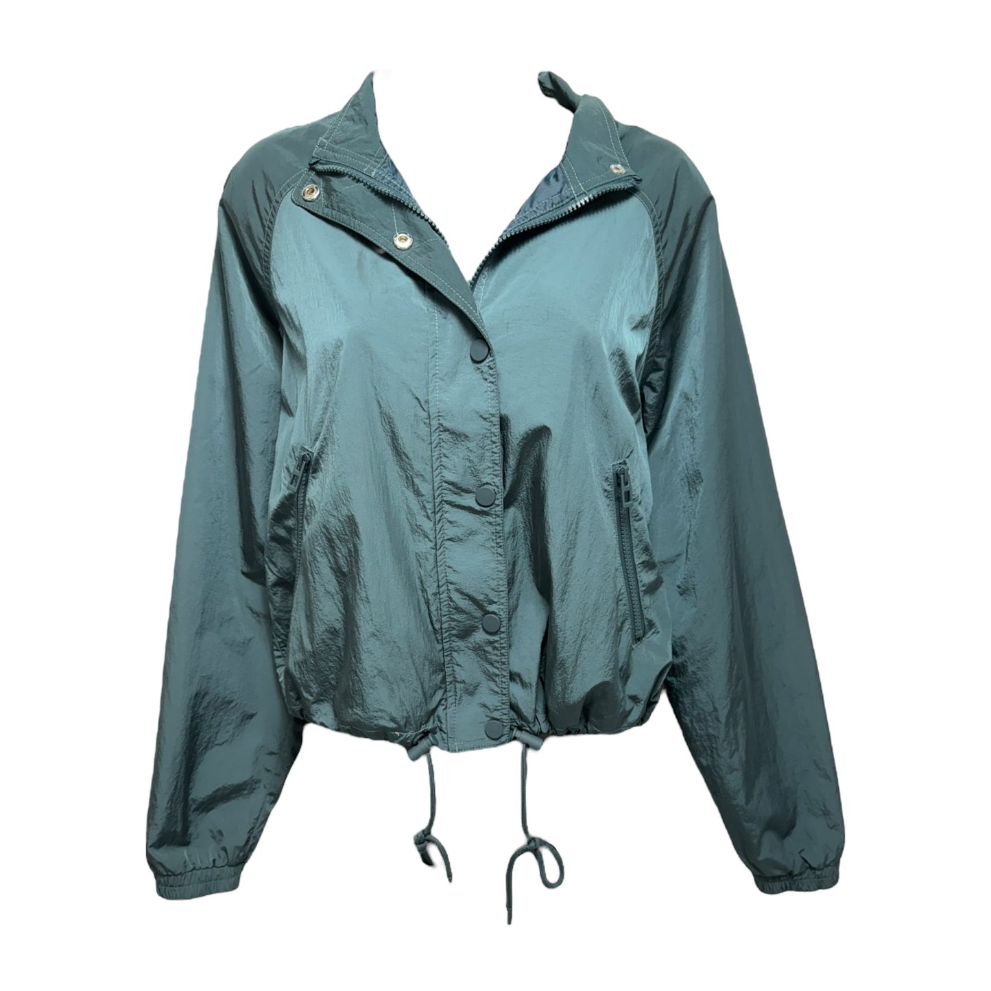 Essentials Shine Track Jacket By Good American In Orion Blue, Size: 2
