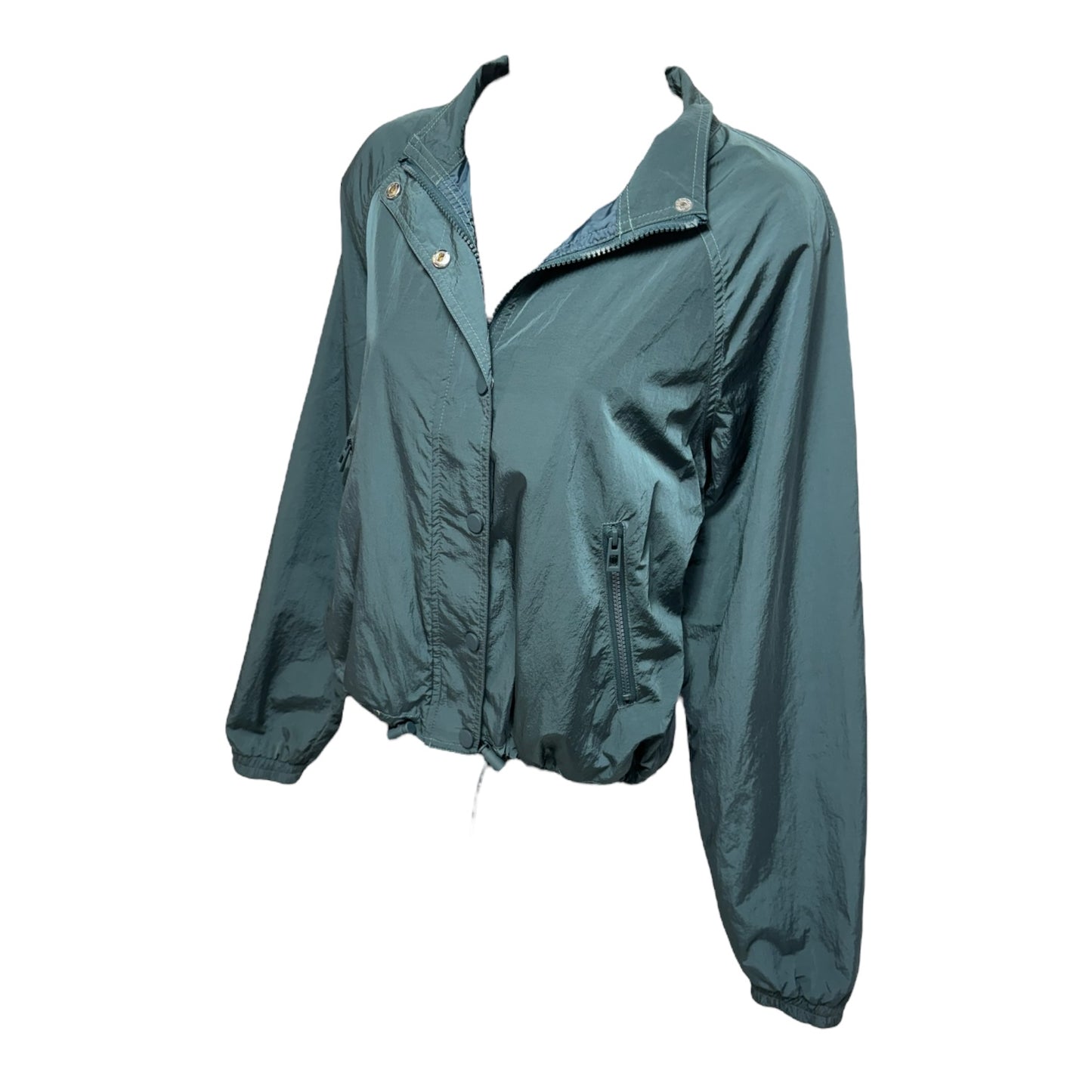 Essentials Shine Track Jacket By Good American In Orion Blue, Size: 2