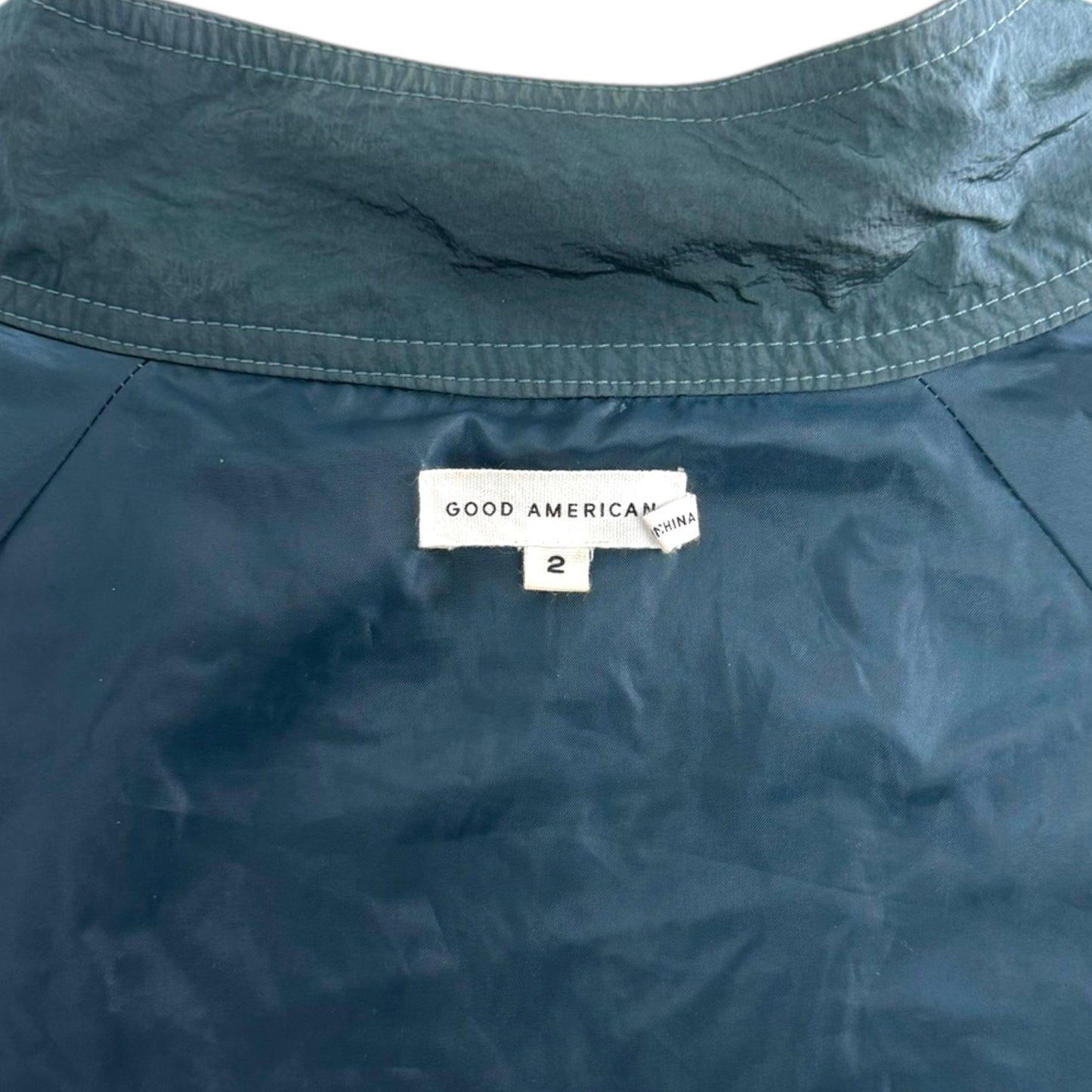 Essentials Shine Track Jacket By Good American In Orion Blue, Size: 2