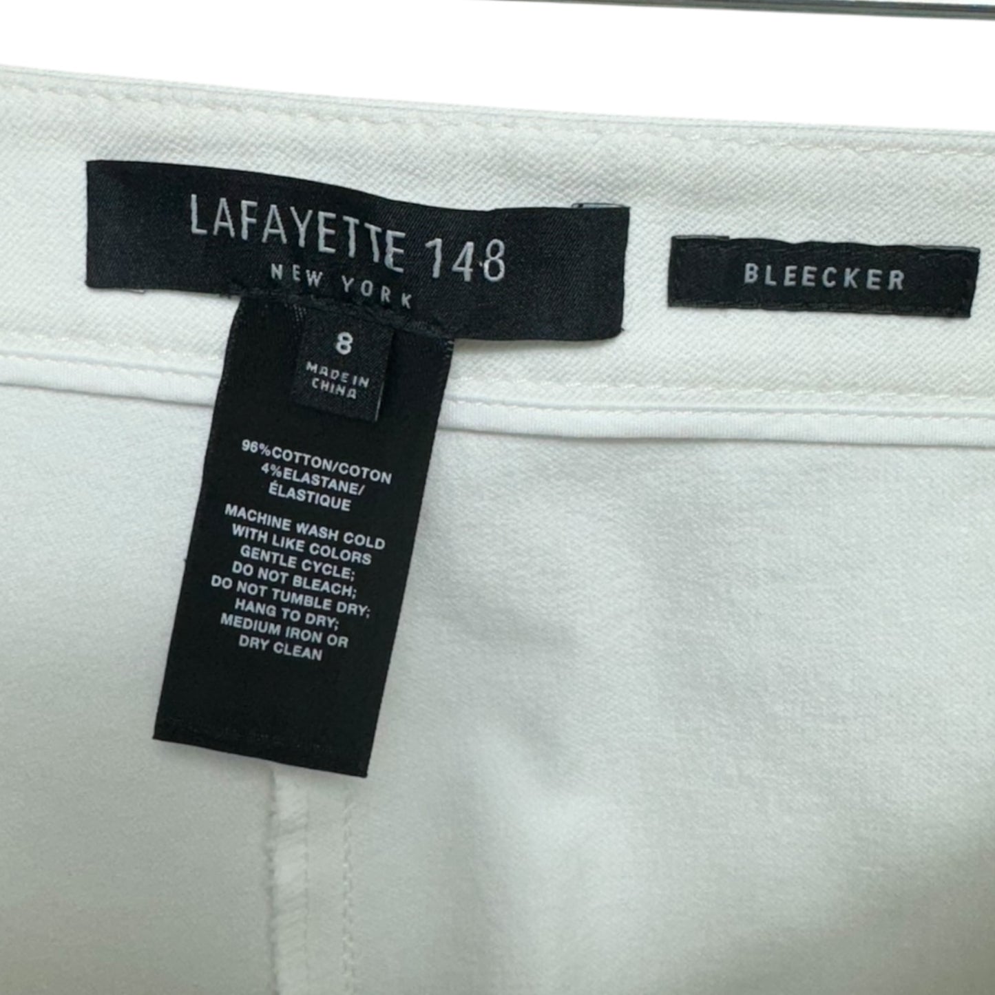 Bleecker Pants Designer By Lafayette 148 In White, Size: 8
