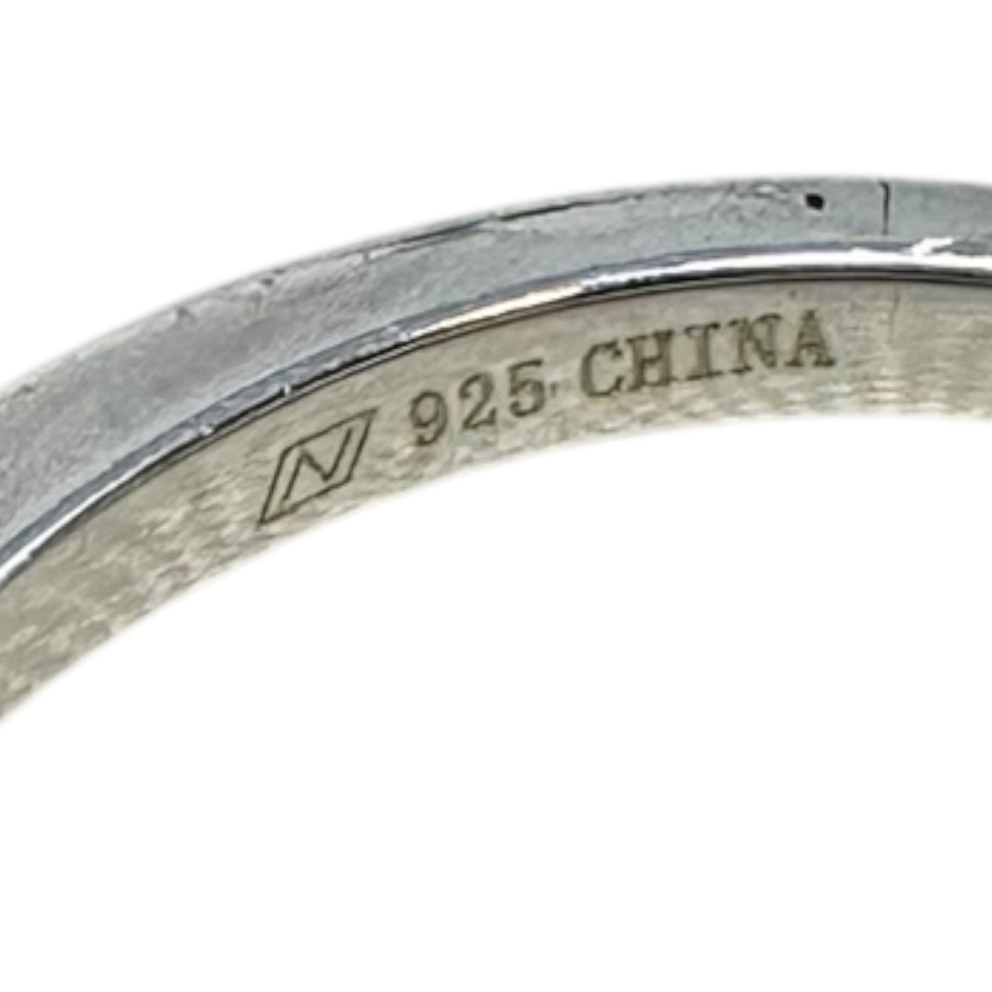 CZ & Sterling Silver Halo Ring By Unbranded, Size: 7