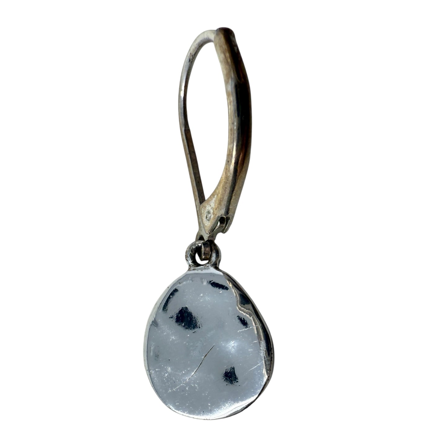 Silver Tone Hammered Earrings Dangle/drop By Unbranded