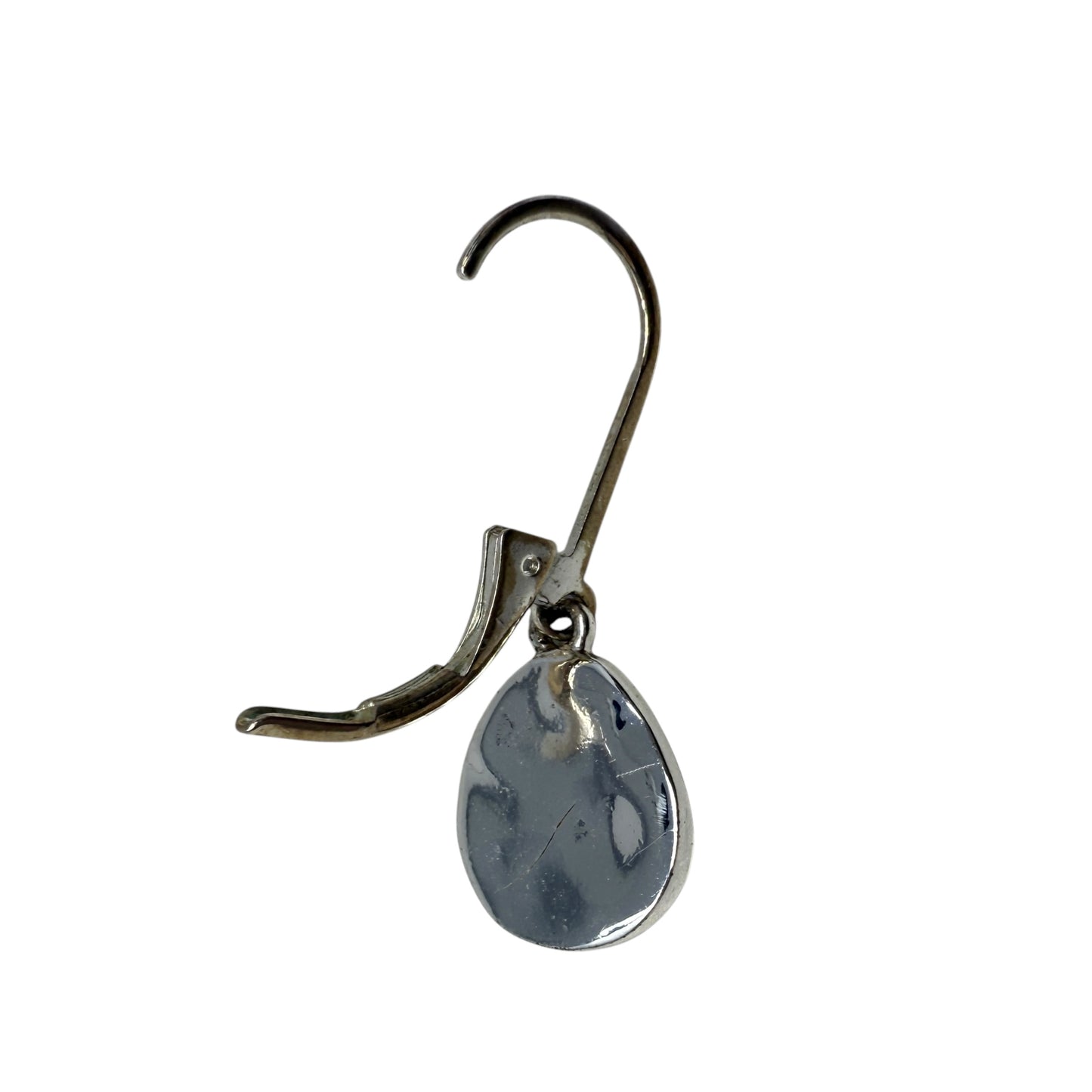 Silver Tone Hammered Earrings Dangle/drop By Unbranded