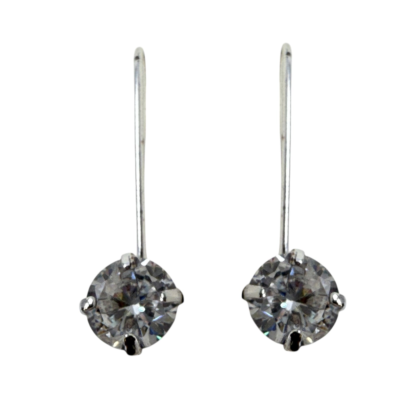 Crystal Wire Drop Earrings By Unbranded