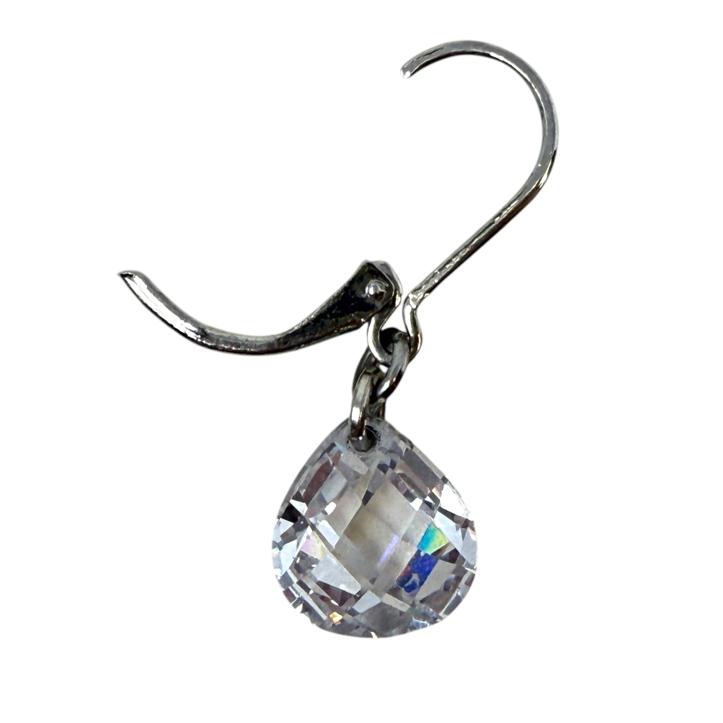 Teardrop Crystal Leverback Earrings Dangle/drop By Unbranded