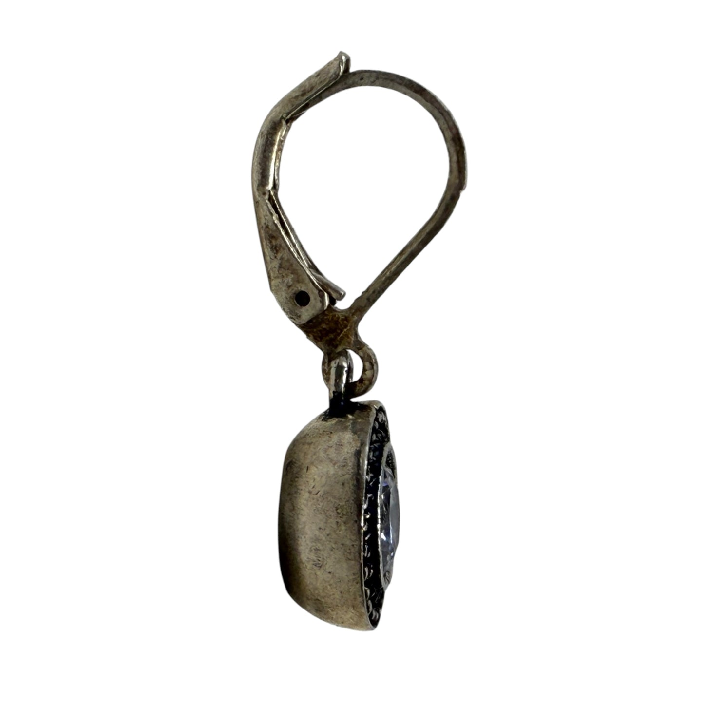 Silver Tone Crystal Earrings Dangle/drop By Napier