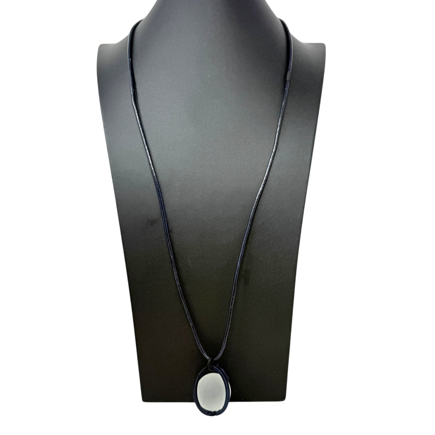 Suspended Glass Sphere Pendant Necklace By Unbranded