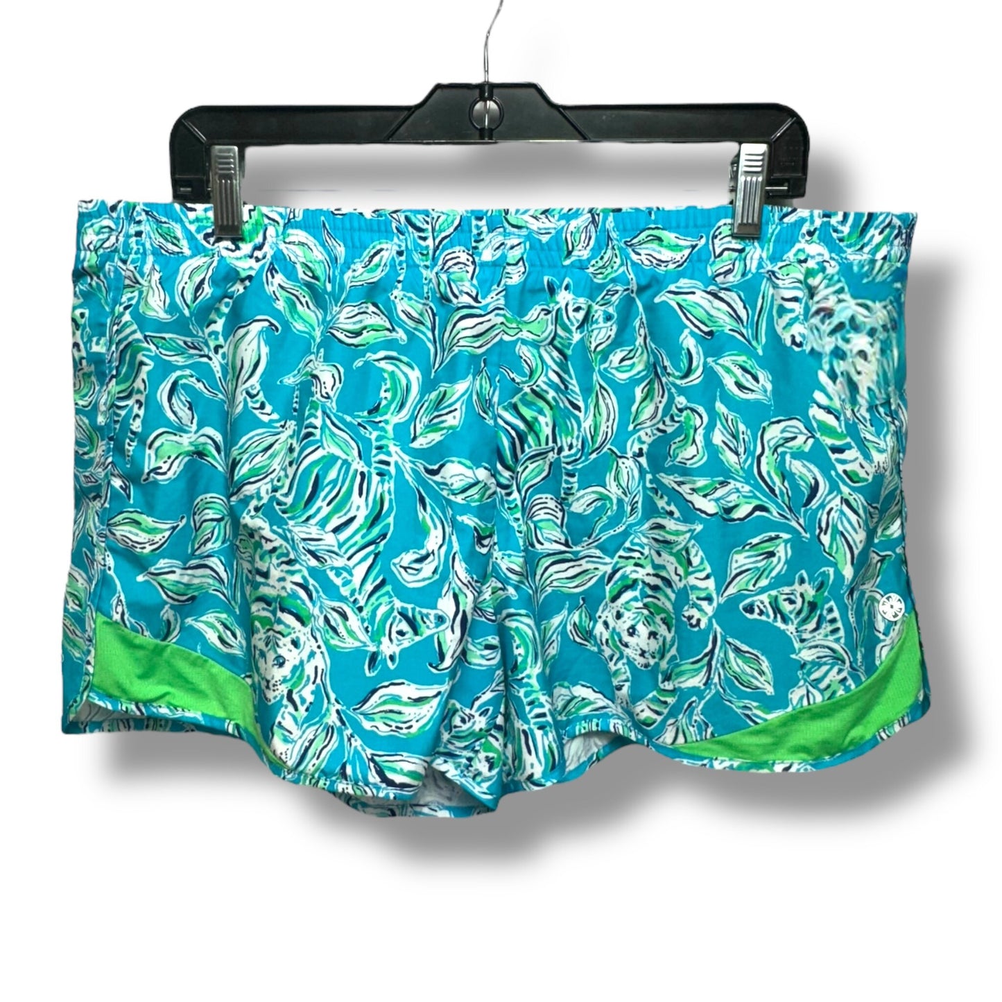 Ocean Trail Shorts Designer By Lilly Pulitzer In Turquoise Oasis Outta Line Size: XL