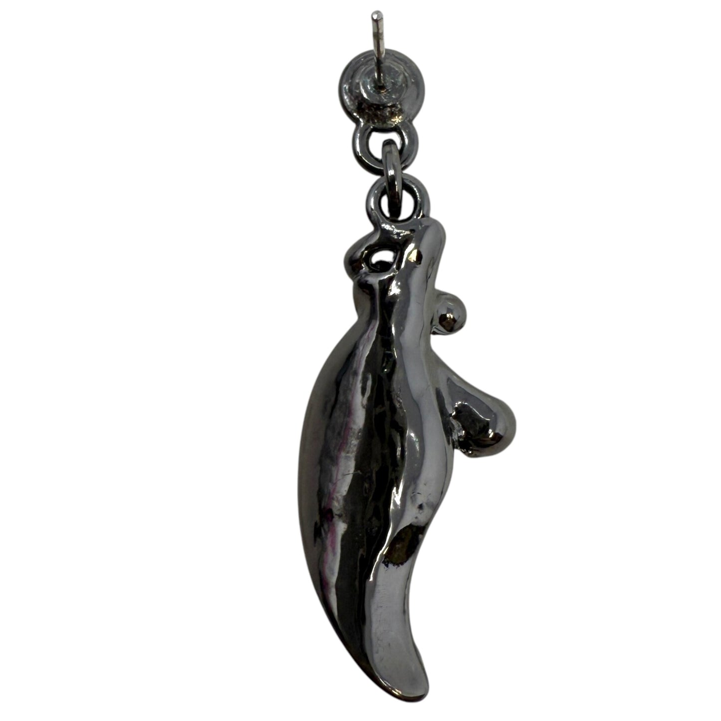 Dark Blue Hematite 3 Leaf Statement Earrings Dangle/drop By The Positive Look