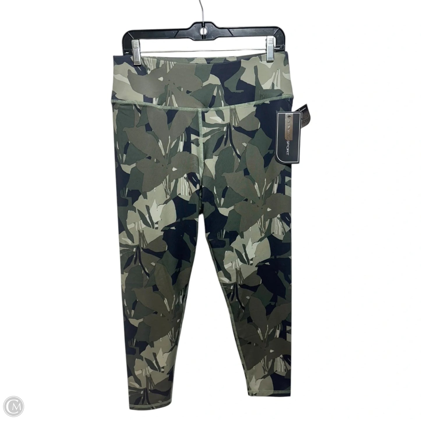 Athletic Leggings By T Tahari In Camouflage Print, Size: L