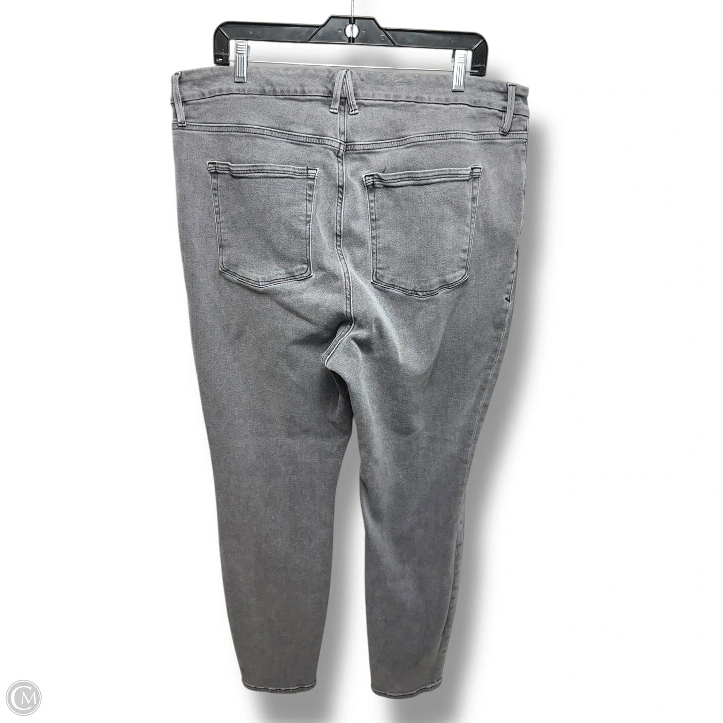 Jeans Skinny By Good American In Grey Denim, Size: 20